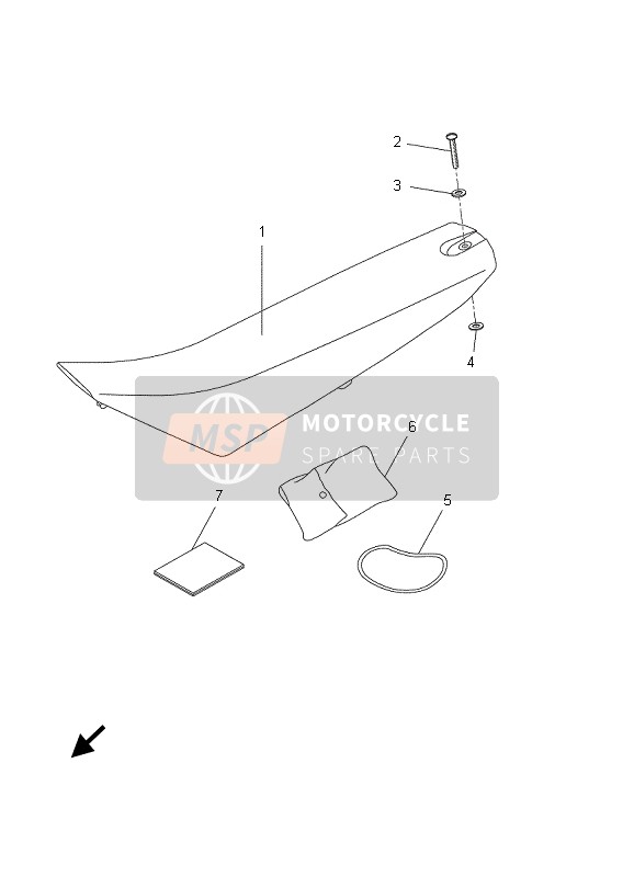 Yamaha DT50R-SM 2005 Posto A Sedere & Vettore per un 2005 Yamaha DT50R-SM